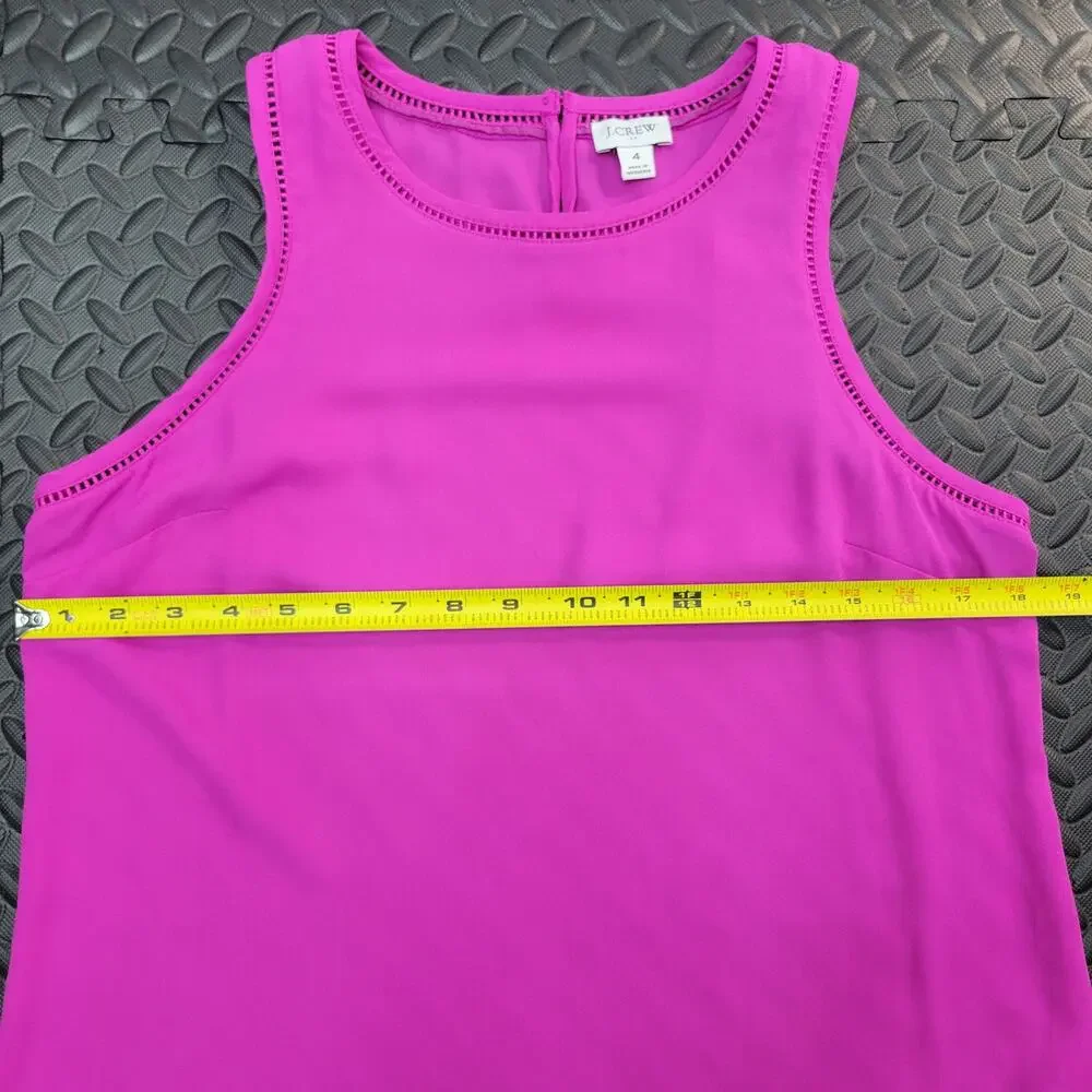 J.Crew Pink Sleeveless Blouse Womens 4 Tank Top Office Chic Capsule Wardrobe